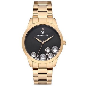 Relógio Daniel Klein DK.1.12612-2 Feminino Premium Ouro/Preto