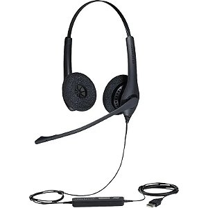 Fone de Ouvido Jabra GN Biz 1100 Duo USB com Cancelamento Ativo de Ruído - Preto