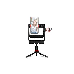 Kit de Microfone Boya BY-VG380 com Tripé e Suporte para Celular