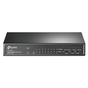 Switch Tp-Link TL-SF1009P 9 Portas 10/100Mbps. Ideal para Rede de Pequenas Empresas.