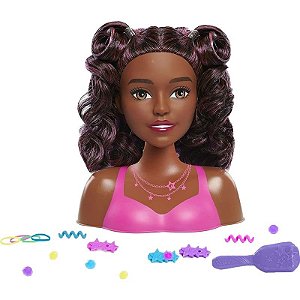 Boneca Barbie Styling Cabeça Mini Marron Hair