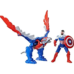 Boneco Capitão América & Redwing Mech Strike Marvel Hasbro - F6595