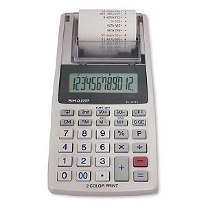 Calculadora Digital Sem Fio Portátil Sharp EL 1611V - Branco