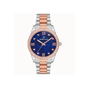 Relógio Feminino Daniel Klein Prata/Rosa Ouro DK.1.12541-4