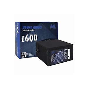 Mtek Psr 600 Real Fonte de Alimentação 600W Semimodular 80 Plus