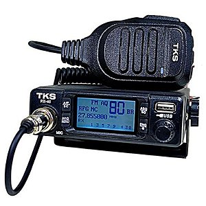 Rádio Amador TKS PX-40 - 80 Canais - Transmissão AM/FM - Cor Preto