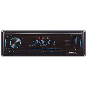 Receptor de CD Nakamichi NQ921B com Bluetooth, USB, AUX, DVD e FM