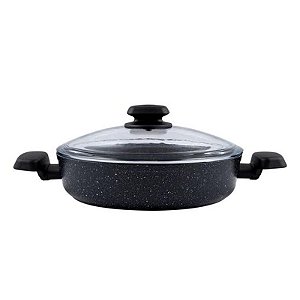 Caçarola Korkmaz Ornella Alumínio Preto 28x7,5 cm - 4L