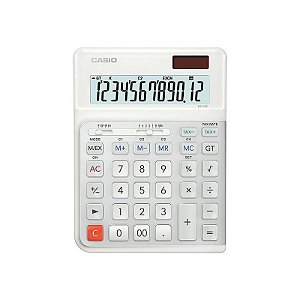 Calculadora Digital Compacta Casio De-12E-We - Cor Branca