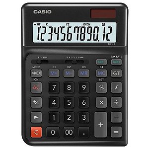 Calculadora Científica Casio DE-12E-BK - 12 Dígitos em Preto