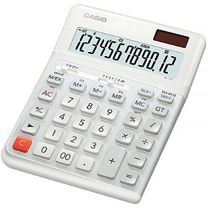 Calculadora Casio DE-12E-We 12 Dígitos - Branca Compacta e Eficiente