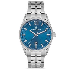 Relógio Masculino Daniel Klein DK.1.12567-3 Prata e Azul Premium