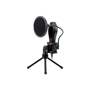 Microfone Condensador Redragon Quasar GM200 16kHz - Preto Profissional