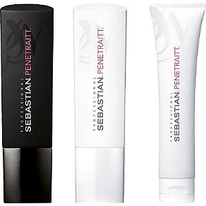Kit Shampoo + Acondicionador + Máscara Sebastian Penetraitt