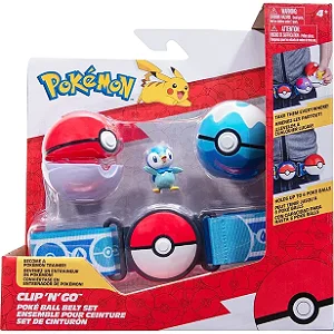 Conjunto Jazwares Belt Pokémon Poké Ball Pkw3159