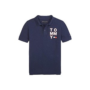 Camiseta Tommy Hilfiger Polo Infantil Masculino Áudio M C Kb0Kb05430 Cbk 03 10 P