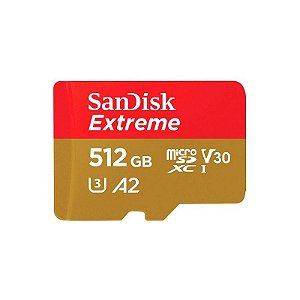 Cartão de Memória Micro SD SanDisk Extreme 512GB 190MB/s - SDSQXAV-512G-GN6MA