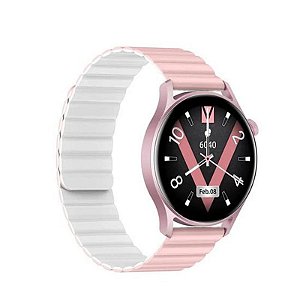 Relógio Inteligente Kieslect Lora 2 para Mulheres - Chamadas, 1.3, Bluetooth, IP68 - Rosa