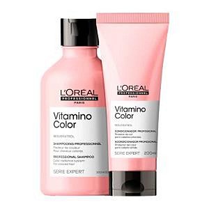 Kit Loreal Vitamino Color - Shampoo 300ML e Condicionador 200ML para Cabelos Coloridos