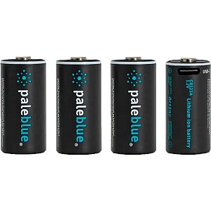 Baterias Recarregáveis AAA Paleblue USB-C 860mAh - Pacote com 4 Unidades