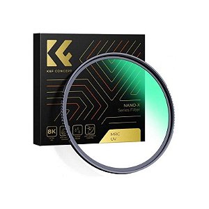 Filtro UV K&F Concept 82MM MRC Nano-X - Proteção e Qualidade de Imagem