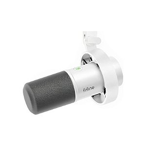 Microfone USB/XLR Fifine K688W Amplitank MV7-SM7B - Branco - Qualidade Profissional