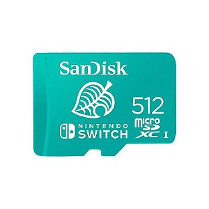 Cartão de Memória SanDisk Micro SDXC 512GB para Nintendo Switch - SDSQXAO-512G-GNCZN