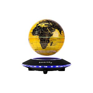 Esfera de Levitação Magnética Smartfy GB01G - 14CM com LED - Dourada Bivolt