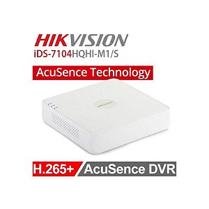 NVR Hikvision 4 Canais IDS 7104HQHI-M1S Acusense 1080P