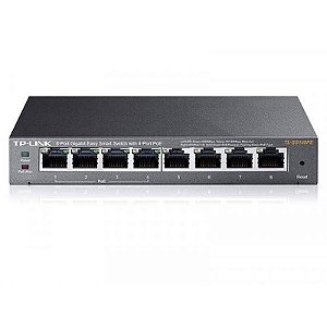 Switch Gerenciável TP-Link 08P TL-SG108PE 10/100/1000 - Hub Ethernet com Fonte de Alimentação Ecológica