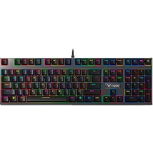 Teclado Mecânico Rapoo V700RGB Preto - Iluminação RGB e Conexão via Fio (Inglês)