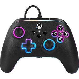 Controle PowerA Xbox One Series X/S Lumectra RGB LED - Com Fio