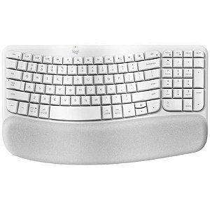 Teclado Sem Fio Logitech Wave Keys - Português / Branco