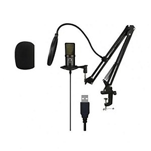 Microfone Profissional Sate A-MK35 para Podcast e Gravações de Áudio