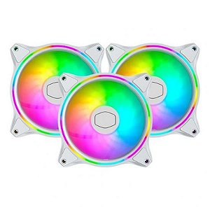 Cooler Master Masterfan MF120 Halo RGB (Kit com 3 Ventiladores) Branco