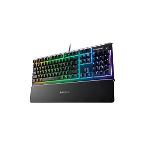 Teclado Gamer Steelseries Apex 3 RGB - Preto (Português)