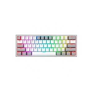 Teclado Mecânico Redragon K616-RGB Fizz Pro Sem Fio - Cinza e Branco