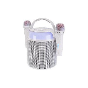 Caixa de Som Midi Pro MDP-2030 - Bluetooth, USB, Aux, SD, 30W com 2 Microfones - Branca