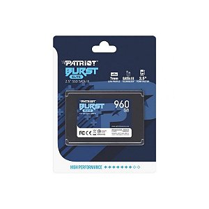 SSD Patriot Burst Elite 960GB 2.5 SATA 3 - Leitura 450MB/s e Gravação 320MB/s