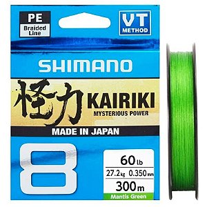 Linha Multifilamento Shimano Kairiki 60Lb 0.350Mm 300M Verde
