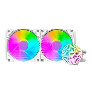 Cooler Líquido para Processador Darkflash DC240 RGB - Branco (Compatível com Intel e AMD)