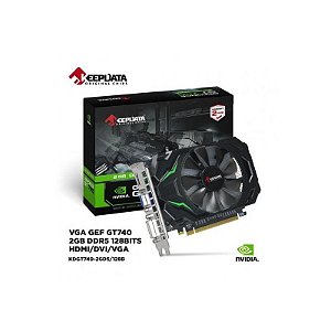 Placa de Vídeo GDDR5 2GB Keepdata GT740 KDGT740-2GD5/128B para jogos e desempenho gráfico