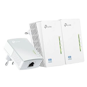 Repetidor WiFi TP-LINK TL-WPA4220T Powerline Bivolt AV600 Branco