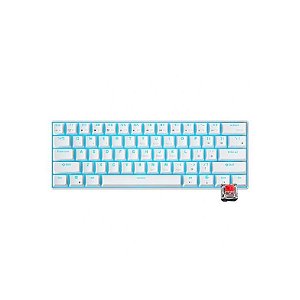 Teclado Mecânico Wireless Royal Kludge RK61, 60%, RGB, Switch Red, Branco