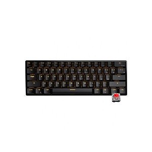 Teclado Mecânico Royal Kludge RK61, 60%, RGB, Sem Fio, Switch Red, Preto