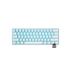 Teclado Mecânico Royal Kludge RK61 - 60%, RGB, Sem Fio, Switch Brown, Branco