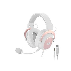 Headset Gaming Redragon H510W-Rgb Zeus X Rgb Com Fio - Branco