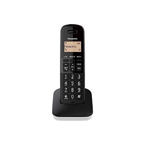 Telefone Sem Fio Panasonic KX-TGB310LAW - 1 Base - com Bina - Bivolt - Branco e Preto