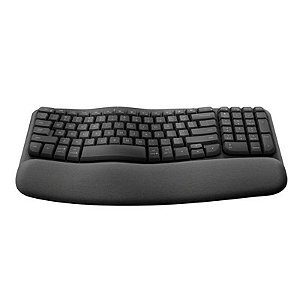Teclado Sem Fio Logitech Wave 920-012278 Ergonômico - Preto