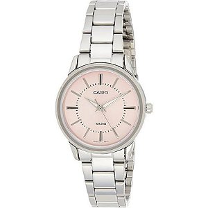 Relógio Casio Feminino LTP-1303D-4AVDF com Mostrador Rosa